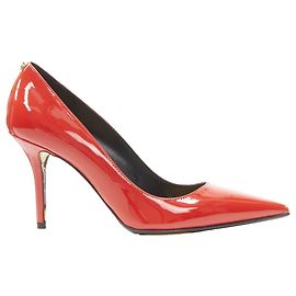 Lackpumps Medusa Stud mit Hibiskus-Barock von Versace Rot