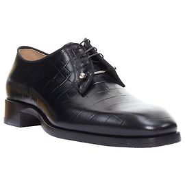 Christian Louboutin Chambeliss Pierced Mock Croc Derby Black