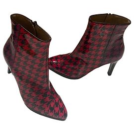 Autre Marque Azurée Ankle Boots Patent Leather Houndstooth Multiple colors