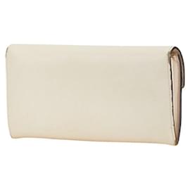 Fendi-Fendi Leather Long Wallet Beige-Beige