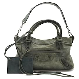 Balenciaga-Balenciaga Leather The First Handbag 2WAY-Green