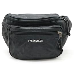 Balenciaga-Balenciaga Leather Explorer Belt Bag-Black