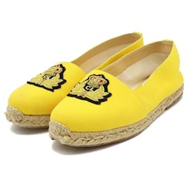 Christian Louboutin-Christian Louboutin Galia Flat Canvas Shoes-Yellow