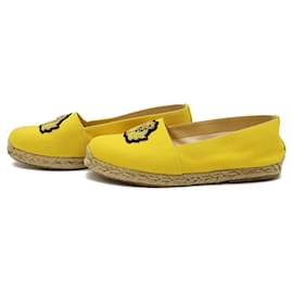 Christian Louboutin-Christian Louboutin Galia Flat Canvas Shoes-Yellow