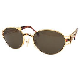 Fendi Vintage Gold Black Metal Sunglasses Other
