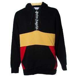 Palm Angels, cardigan à capuche Noir Rouge Jaune