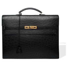 Hermès Sac HERMES Kelly Depeches en Cuirs exotiques Noir - 102328 Noir