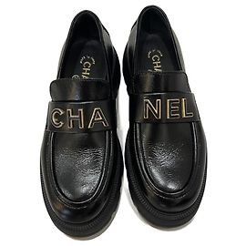 Espadrillas Chanel in pelle nera Nero