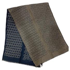 Hermès-Silk scarves-Navy blue