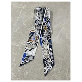 Hermès-HERMES Scarves T.  Silk-Blue