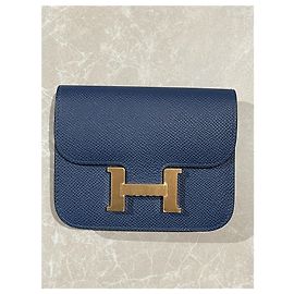 Hermès HERMES Wallets T.  Leather Blue
