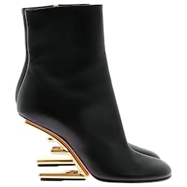 Fendi-FENDI Ankle boots T.EU 36.5 Leather-Black