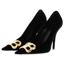 Balenciaga-BALENCIAGA  Heels T.EU 37 Velvet-Black