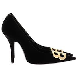 Balenciaga-BALENCIAGA  Heels T.EU 37 Velvet-Black