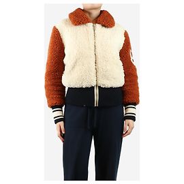 Golden Goose Multicolour teddy bomber jacket - size UK 6 Multiple colors