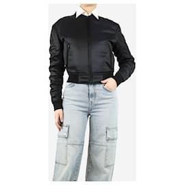 Autre Marque-Black cropped bomber jacket - size S-Black