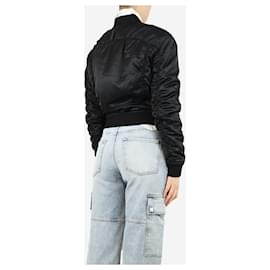 Autre Marque-Black cropped bomber jacket - size S-Black