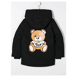 Moschino-MOSCHINO Teen Down Padded Hooded Jacket-Black