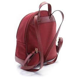 Michael Kors-Michael Kors Brooklyn Nylon Leather Backpack-Brown