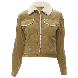 Marc Jacobs Cord-Jacke mit Kunstfellfutter Braun