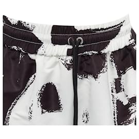 Alexander Mcqueen-Alexander McQueen Brh Graffiti high waisted shorts-Black
