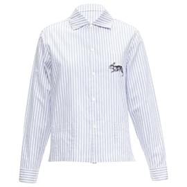 Gucci-Gucci rabbprint striped cotton pyjama dress shirt-White