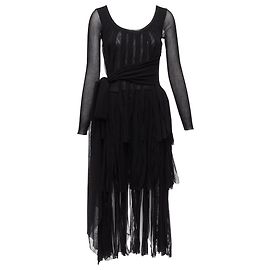 Tüll-Gürtelkleid von Jean Paul Gaultier Schwarz