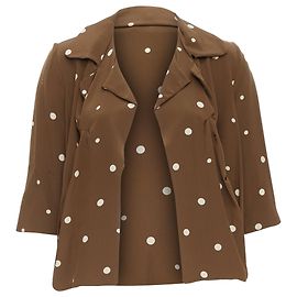 Blazer relajado de seda con estampado de lunares Marni Castaño