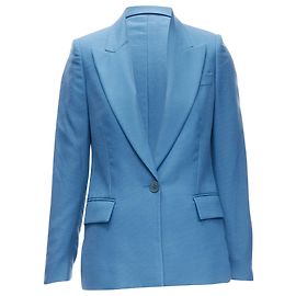 Stella Mc Cartney Stella McCartney wool rubberised buttons blazer jacket Blue