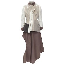 Comme Des Garcons Patchwork-Jacke-Rock von Comme Des Garçons Braun Beige