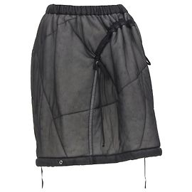 Comme Des Garcons Saia puffada acolchoada de nylon transparente com cordão de ajuste Comme Des Garçons Preto