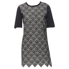 Vestido camiseta de jacquard Giambattista Valli Negro