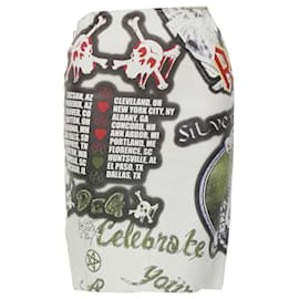 Dolce & Gabbana-Dolce & Gabbana lace up leather skirt-White