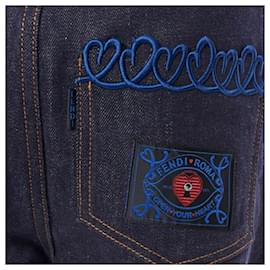 Fendi-Fendi PF denim straight jeans-Blue
