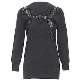Dolce & Gabbana-Dolce & Gabbana floral lace pullover sweater-Grey