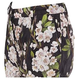 Dolce & Gabbana-Dolce & Gabbana blossom print jacquard pants-Black
