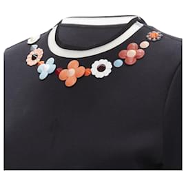 Fendi-Fendi Flowerland spike stud mesh sweater-Black