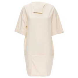 Il vestito in seta asimmetrico di The Row Marrone Beige