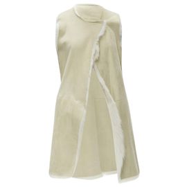 Theory shearling lamb vest Brown Beige