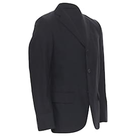 Comme Des Garcons-Comme Des Garcons pinstripe wool sportswear construction blazer-Black