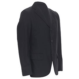 Comme Des Garcons Blazer de construcción de lana a rayas de Comme Des Garçons Negro