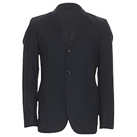 Comme Des Garcons-Comme Des Garcons pinstripe wool sportswear construction blazer-Black