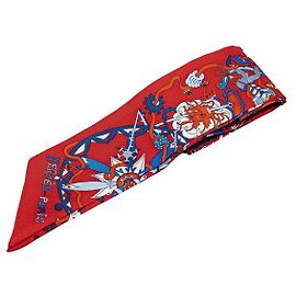 Hermès Bufanda Twilly de seda Hermes La Folle Parade Roja