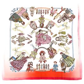 Hermès Hermes Silk Scarf HELLO DOLLY Red Red