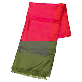 Louis Vuitton-Louis Vuitton Silk Monogram Scarf-Red