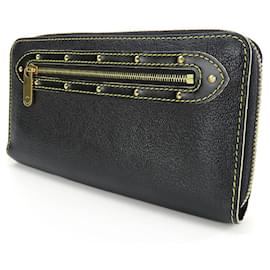 Louis Vuitton-Louis Vuitton Zippy Wallet Leather Black -Black