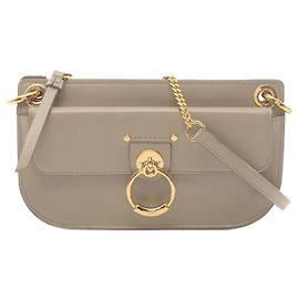Chloé Bolsa de ombro de couro Chloe Tess bege Marrom Bege