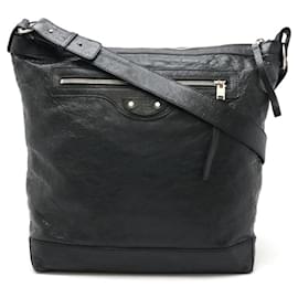 Balenciaga-Balenciaga Leather Classic Day Shoulder Bag-Black