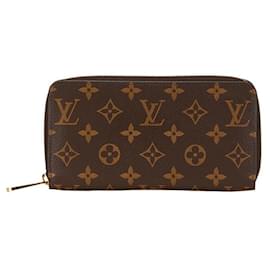 Louis Vuitton-Louis Vuitton Monogram Zippy Wallet Brown-Brown