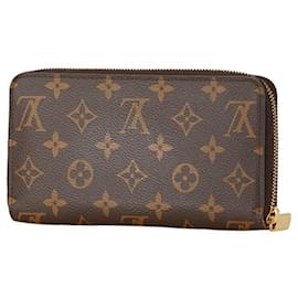 Louis Vuitton-Louis Vuitton Monogram Zippy Wallet Brown-Brown